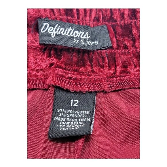Definitions By D.Jeans Size 12 Velvet Joggers - Picture 4 of 8